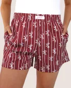 Bows And Goals Boxer Shorts- Maroon