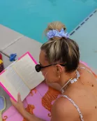 POOLSIDE SATIN MIDI SCRUNCHIE