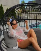 POOLSIDE SATIN JUMBO SCRUNCHIE