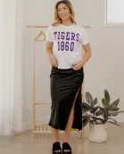LSU Tigers College Block Puff Ink White Ellie Perfect Tee
