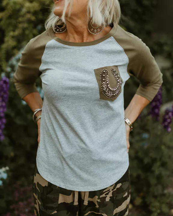 Lucky Lizzy Baseball Tee