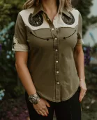 The Brave Horse Button Up