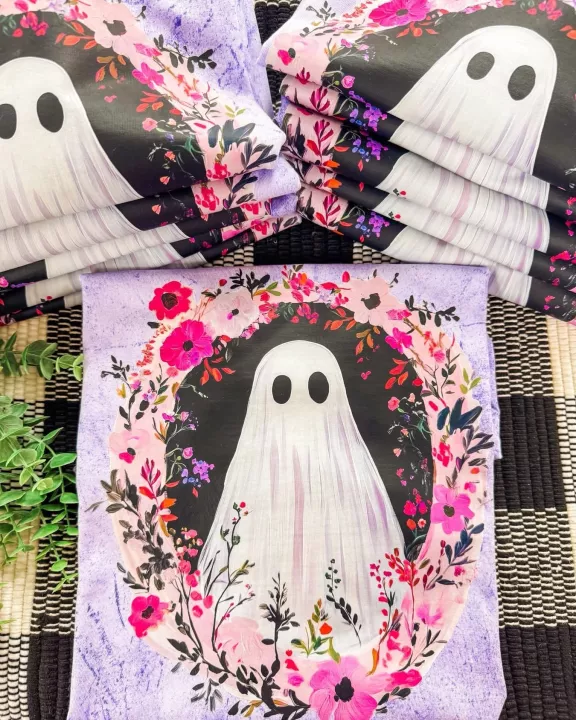 Floral Ghost | Purple Colorblast | Short Sleeve Tee