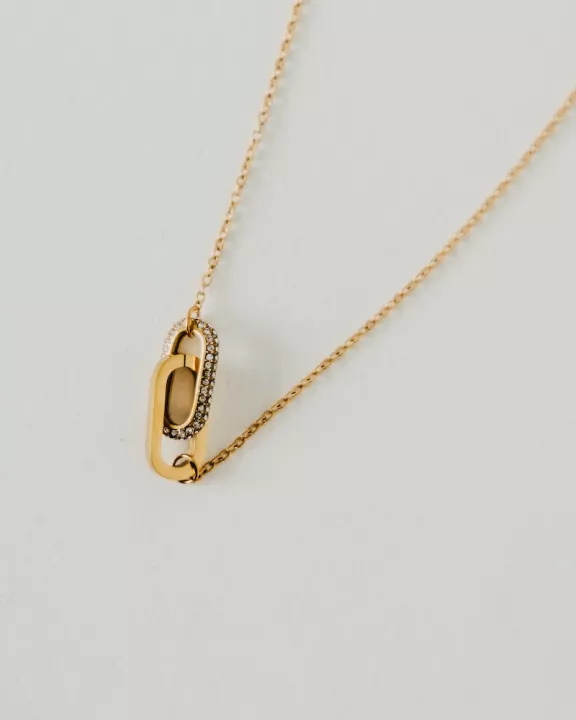 Linked with Diamonds Chain Necklace - WATERPROOF