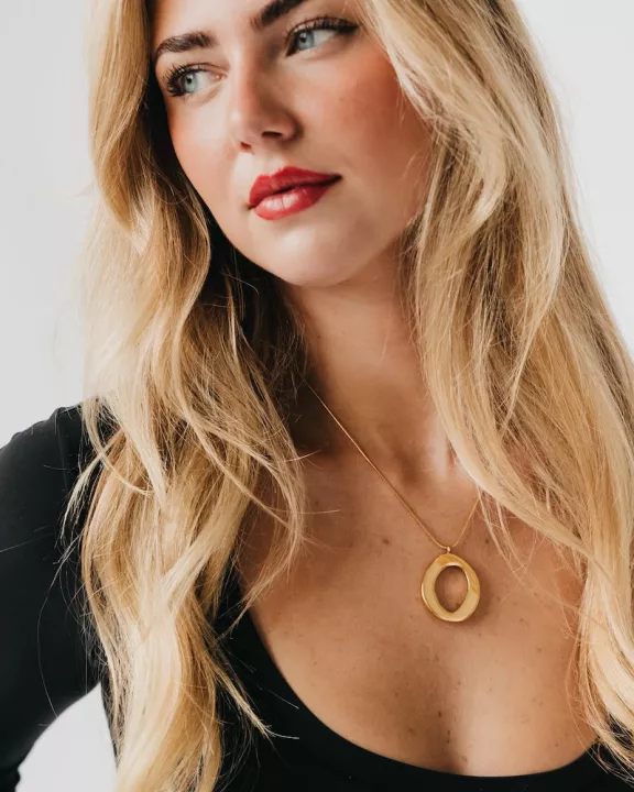 Camille Open Circle Statement Necklace - WATERPROOF