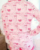 Bonita Bow Ruffle Pajama Set