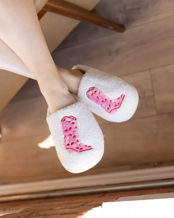 PREORDER - CHERRY COWGIRL SLIPPER -ETA 09/15
