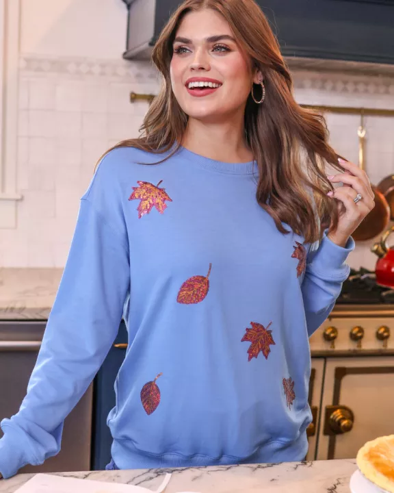 Fall Leaves Sequin Sweatshirt