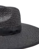 Black straw hat