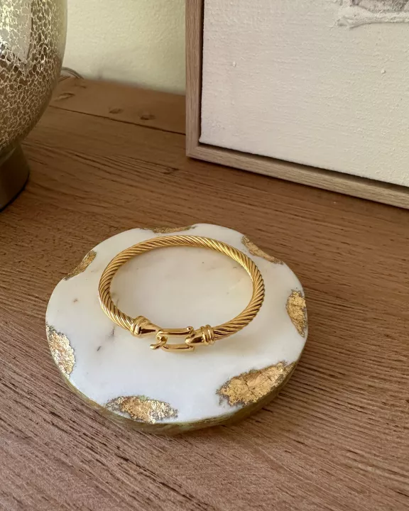 TWIST BANGLE - 18k plate