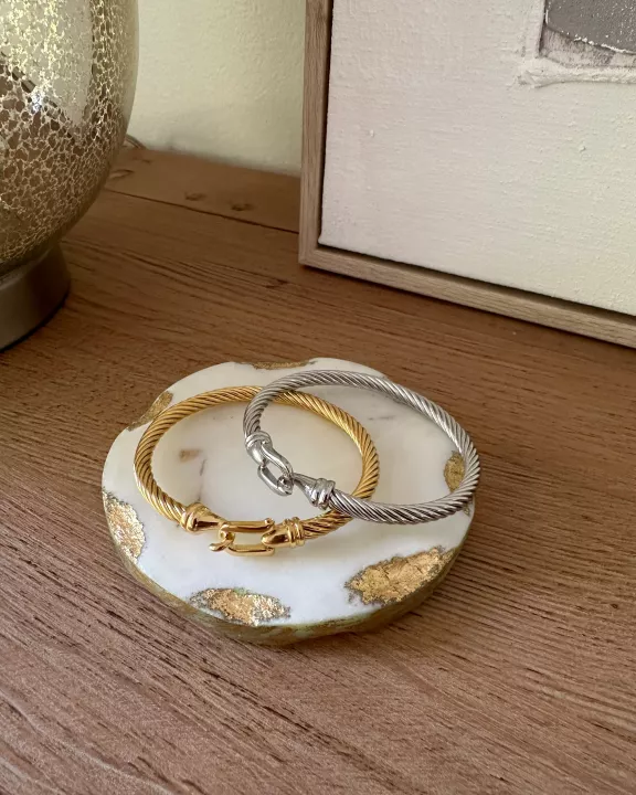 TWIST BANGLE - 18k plate