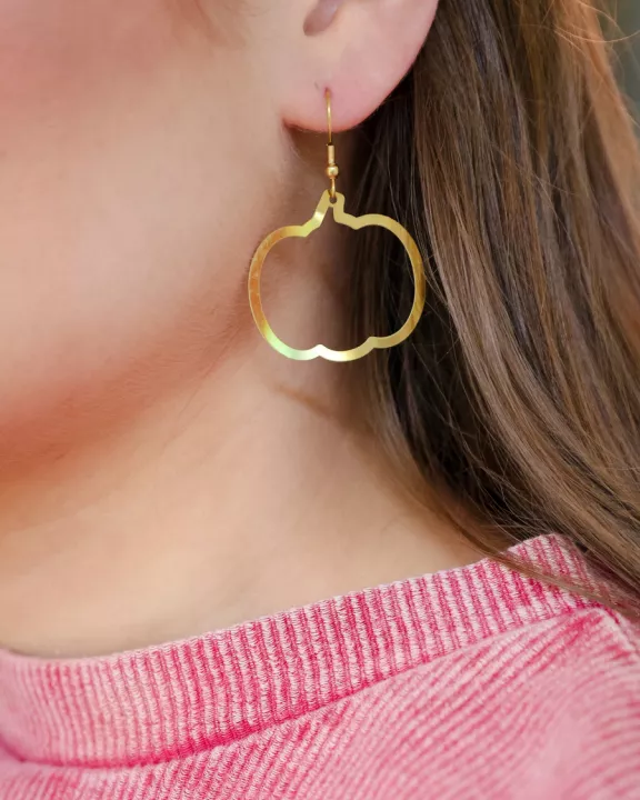 Gold Pumpkin Earrings