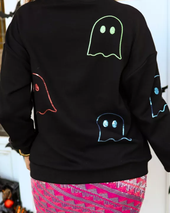 Sequin Ghost Pullover