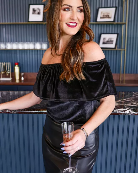 Just A Crush Velvet Bodysuit