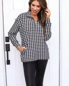 Hayden Houndstooth Quarter Zip