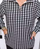 Hayden Houndstooth Quarter Zip