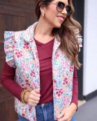 Liana Floral Puffer Vest