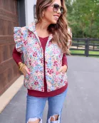 Liana Floral Puffer Vest