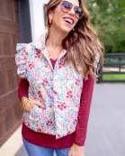 Liana Floral Puffer Vest