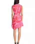 ASYMMETRICAL DRAPED MINI DRESS WITH EXTENDED SHOULDER