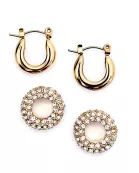 Estelle Crystal Double Hoop Earrings