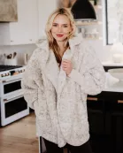Snow Leopard Lightweight BODY WRAP with Hoodie and Pockets