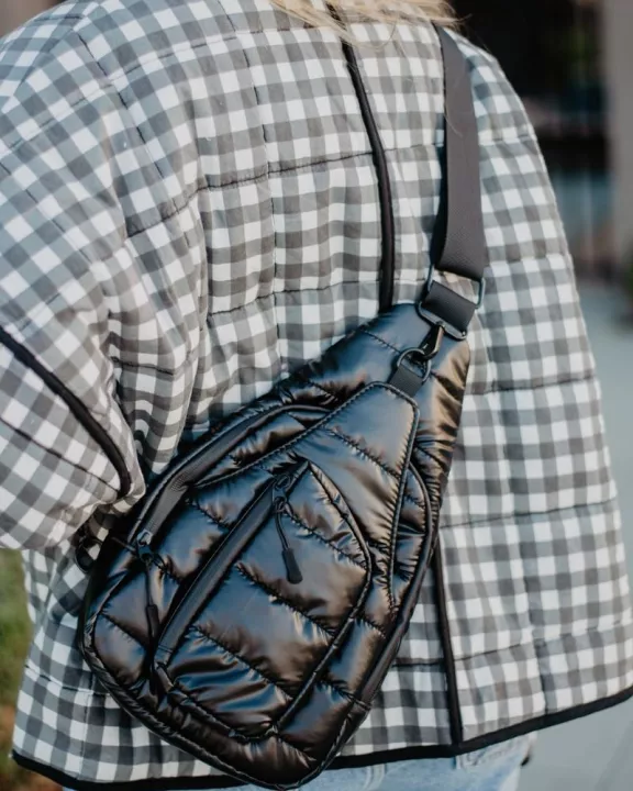 Black Metallic Wholesale Sling Bag