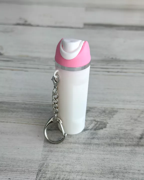 Owal Keychain "White Pink"