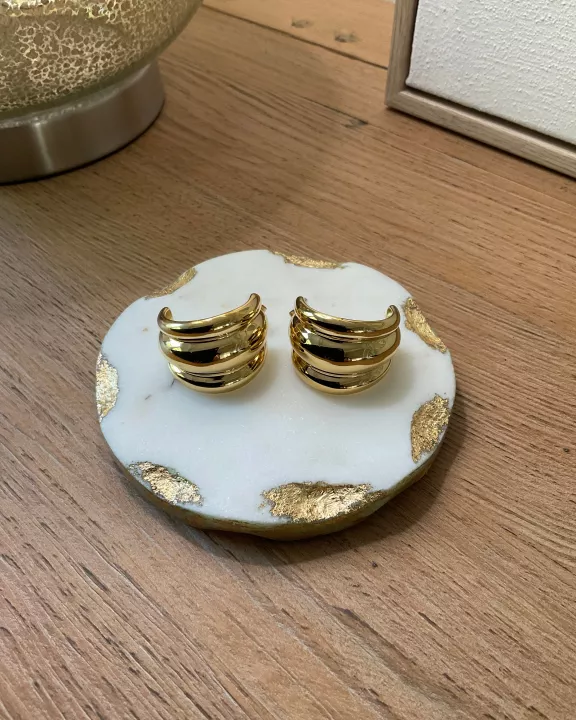 Twist Design 18K plate Earrings