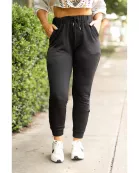 Ready to Ship | The Braelyn - Black Fleece Jogger