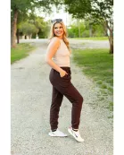 PreOrder | The Brinley - Brown Fleece Joggers