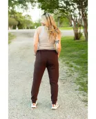 PreOrder | The Brinley - Brown Fleece Joggers