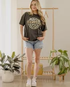 Waylon Jennings Logo Puff Ink Smoke Hi Dive Tee