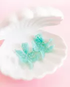 Flora Statement Earrings - Aquamarine