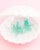Flora Statement Earrings - Aquamarine