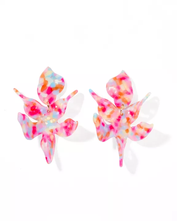 Flora Statement Earrings - Pink Sprinkles
