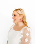 Flora Statement Earrings - Pink Sprinkles