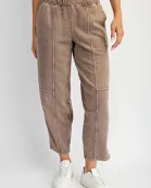 MINERAL WASHED TERRY COCOON PANT