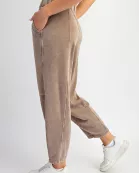 MINERAL WASHED TERRY COCOON PANT