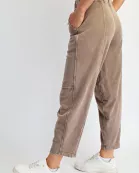 MINERAL WASHED TERRY COCOON PANT
