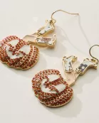 Western Witch Boots Pumpkin Halloween Earrings
