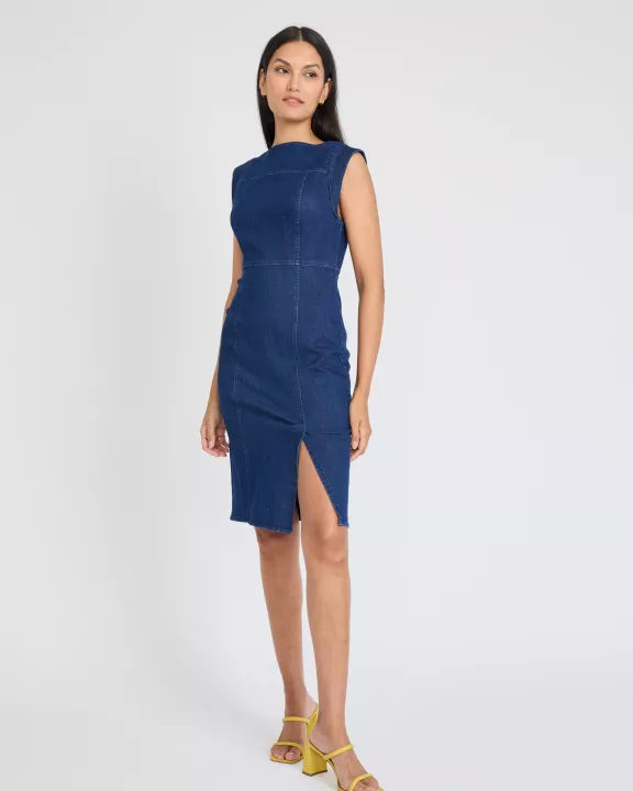SLEEVELESS MIDI DRESS