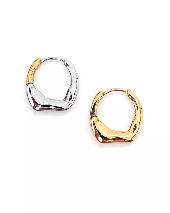 Elvo Irregular Huggie Hoops || Choose Color