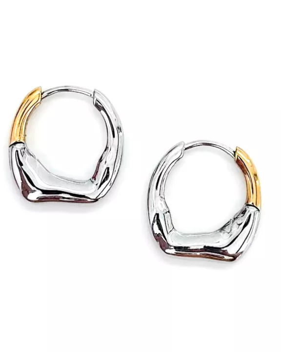 Elvo Irregular Huggie Hoops || Choose Color