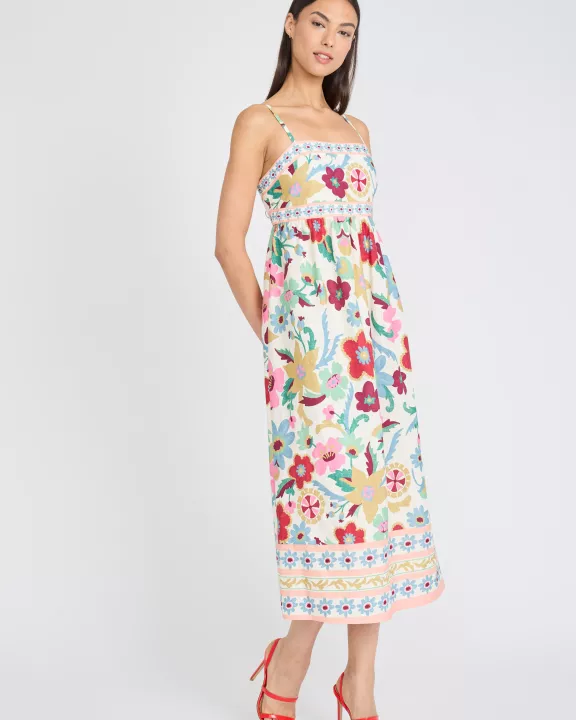 SPAGHETTI STRAP MIDI DRESS