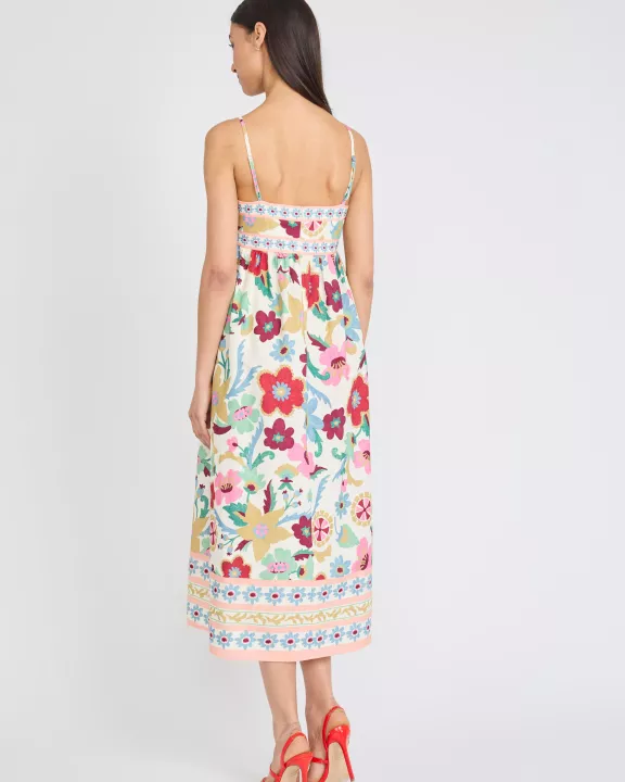 SPAGHETTI STRAP MIDI DRESS