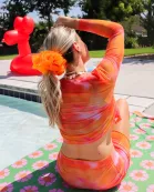 NEON JUMBO ORGANZA SCRUNCHIES