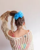 NEON JUMBO ORGANZA SCRUNCHIES