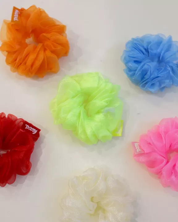 NEON MIDI ORGANZA SCRUNCHIE