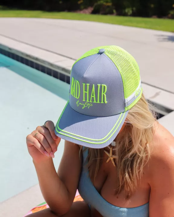 BAD HAIR DAY NEON MESH TRUCKER HAT